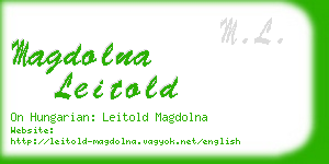 magdolna leitold business card